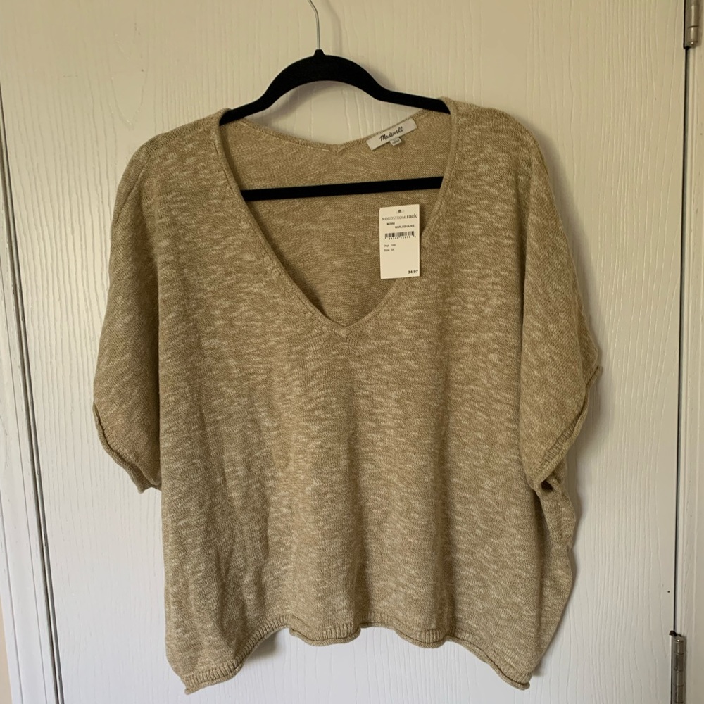 Madewell 3X marled olive sweater